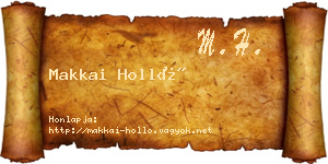 Makkai Holló névjegykártya